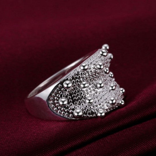 Fashion Silver Sea Urchin Skin Ring